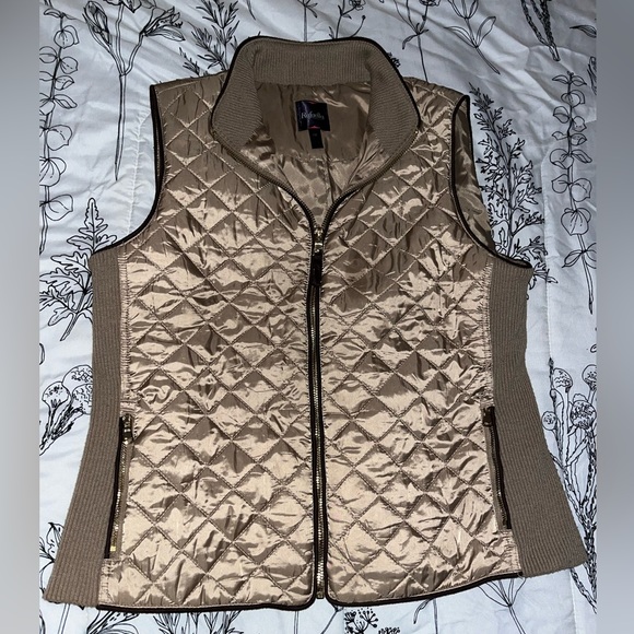 Rafaella Tan/Brown Fall Vest - Picture 1 of 6